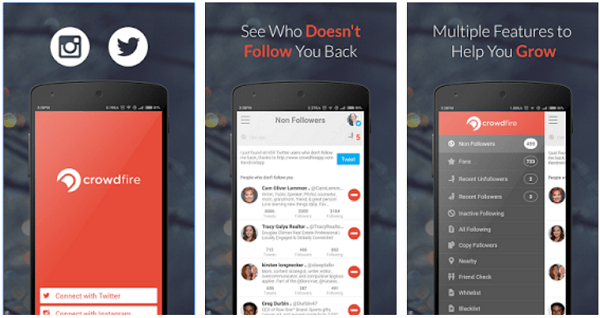 Crowdfire ajuda você a publicar no Twitter e Instagram, gerenciar seus seguidores e muito mais.