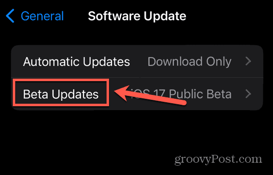 atualizações beta do iphone