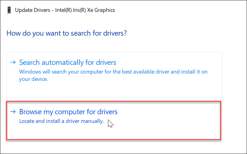 Procurar drivers no computador