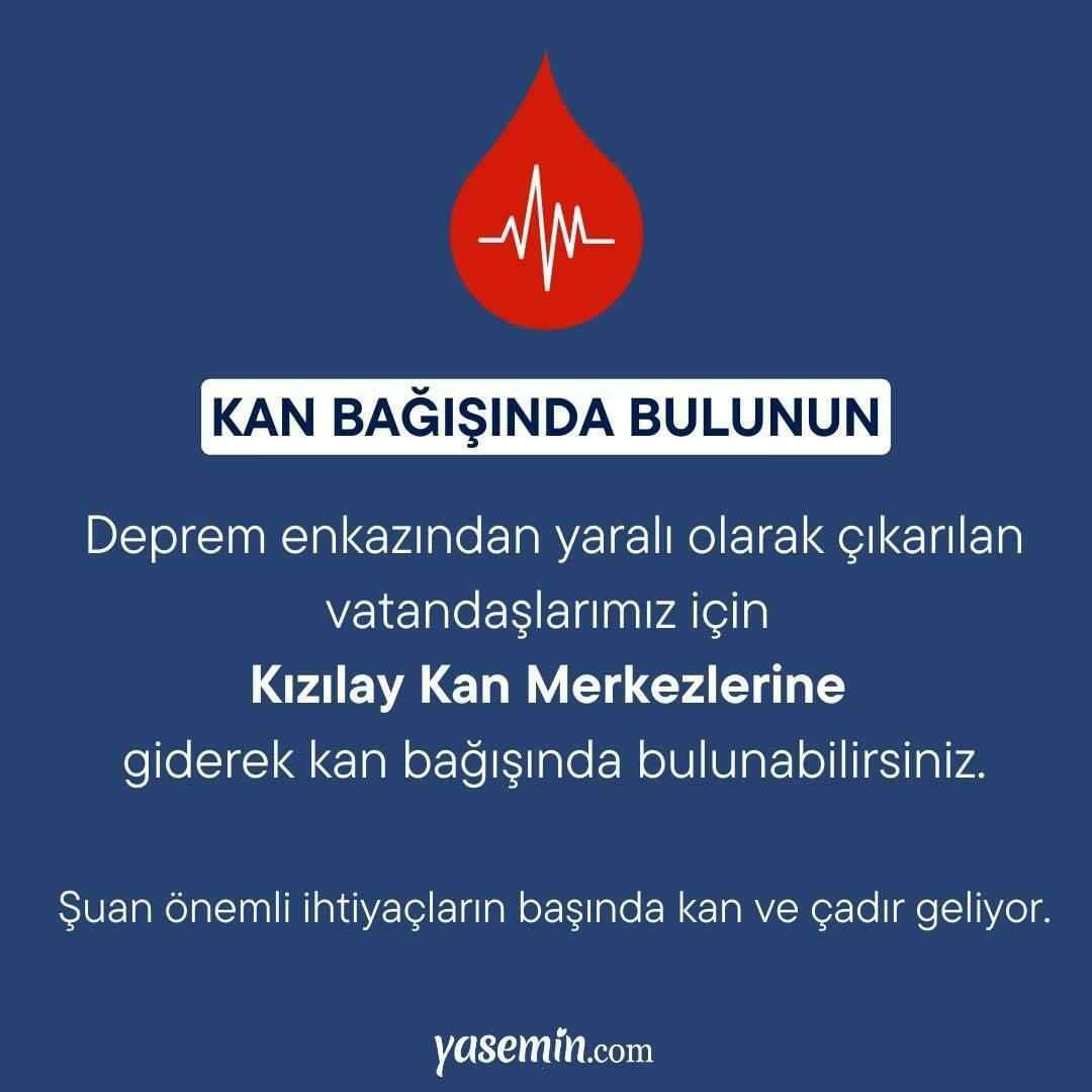 Não se esqueça de doar sangue para as vítimas do terremoto