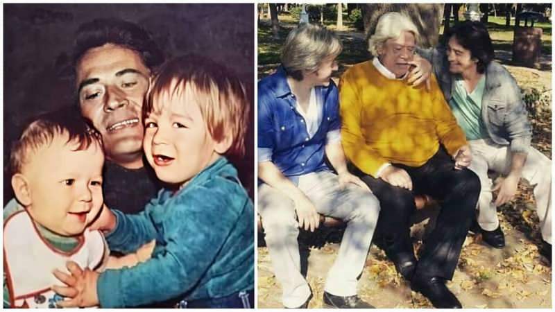 Cüneyt Arkın compartilhou suas fotografias tiradas há 40 anos com seus filhos