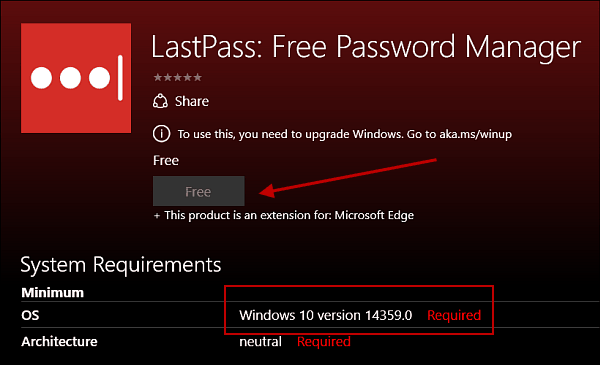 Extensão LastPass para Microsoft Edge chegando ao Windows 10