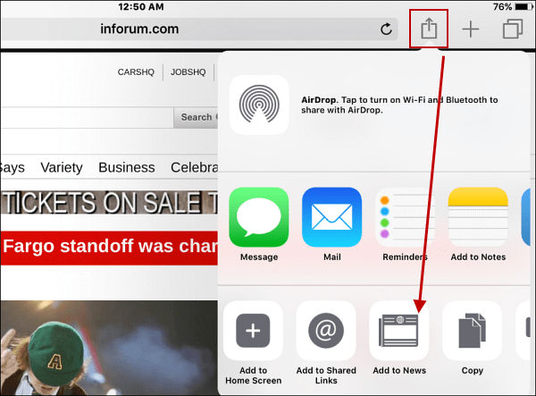 Aplicativo Apple News da iOS: adicione feeds RSS para sites que você realmente deseja