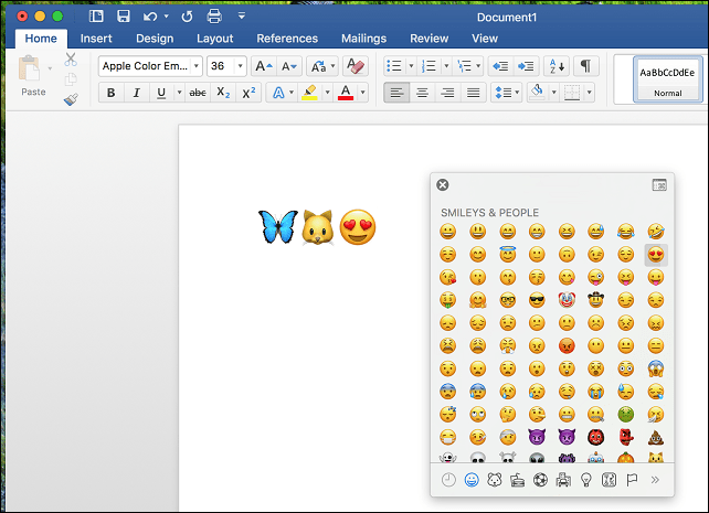 ativar teclado emoji macos microsoft word