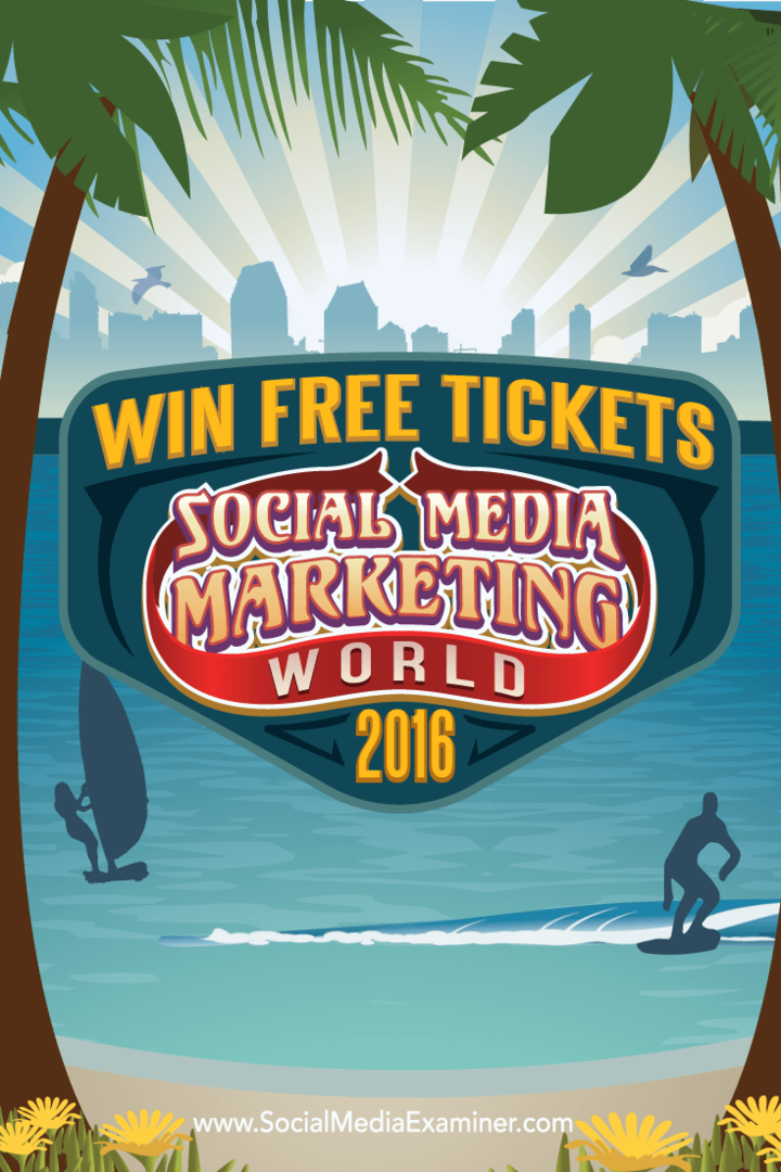Ganhe ingressos grátis para o Social Media Marketing World 2016: Social Media Examiner