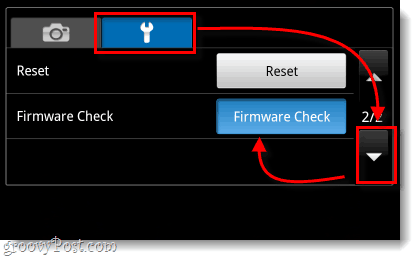 chave de configurações página 2 verificação de firmware