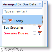 Captura de tela: Barra de tarefas do Outlook 2007 