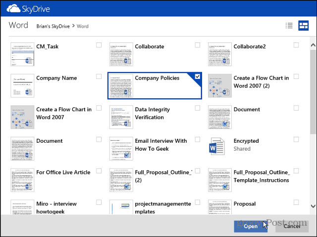 Como compartilhar arquivos do SkyDrive no Outlook.com