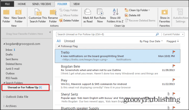 Outlook 2013: Como usar pastas de pesquisa para encontrar emails rapidamente!