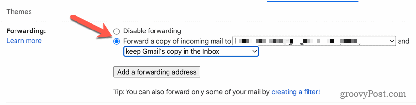 Ativar encaminhamento do Gmail