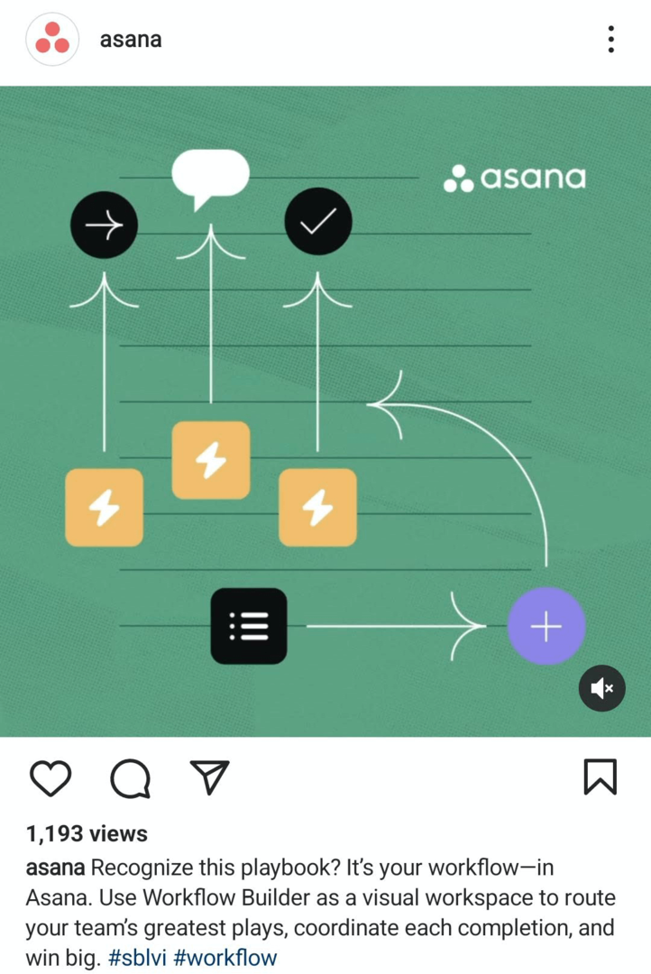 exemplo de postagem de vídeo do Instagram destacando o recurso do produto