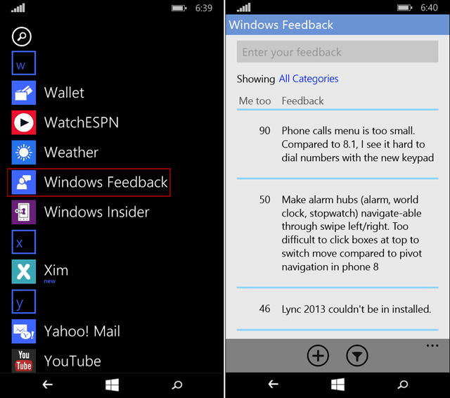 Envie comentários sobre o Windows 10 para telefones da maneira mais fácil