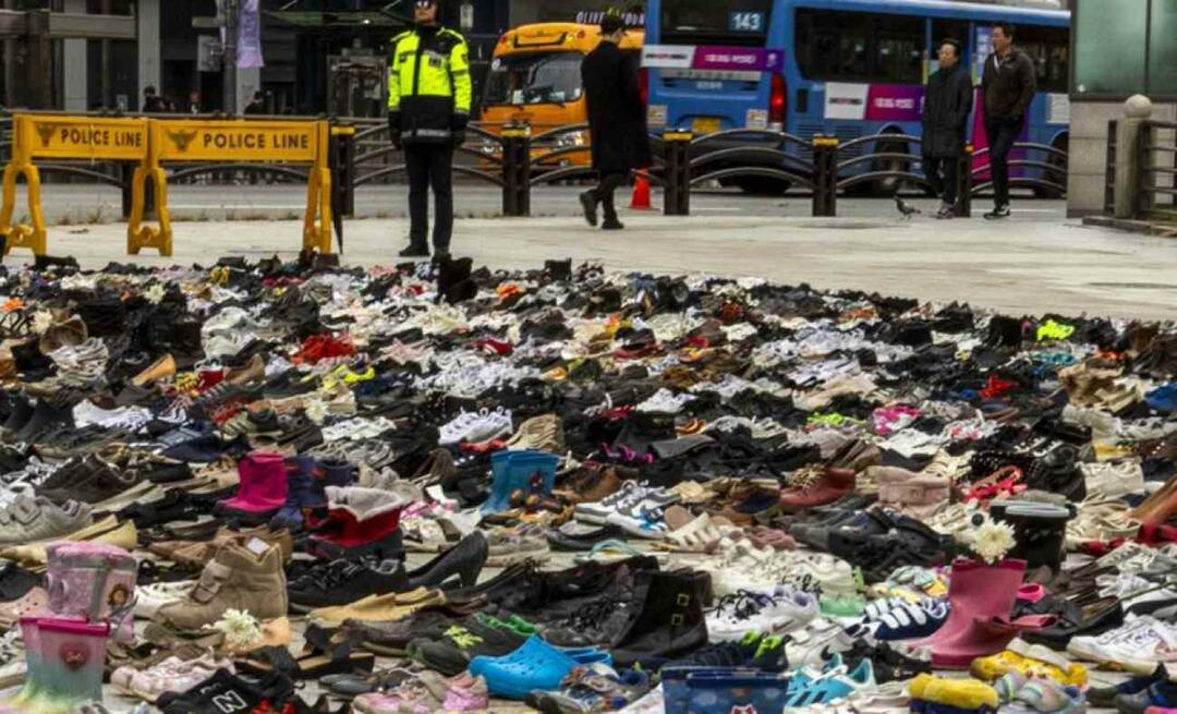 Uma lição de humanidade da Coreia do Sul! Eles alinharam centenas de sapatos nas praças pela Palestina