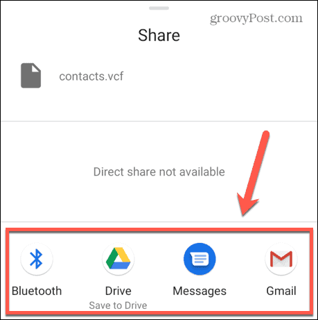 android compartilhar contatos