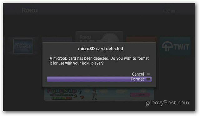 Cartão microSD detectado