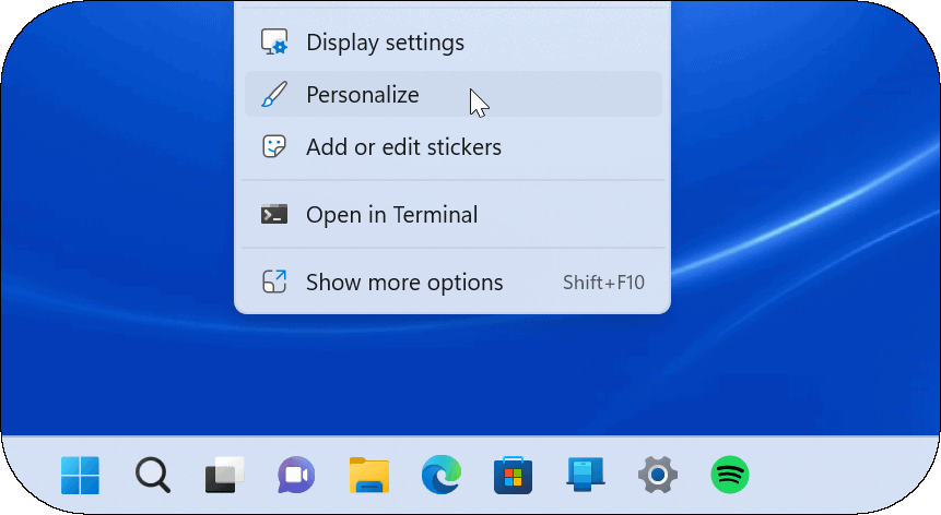 Personalize os ícones do sistema Windows 11