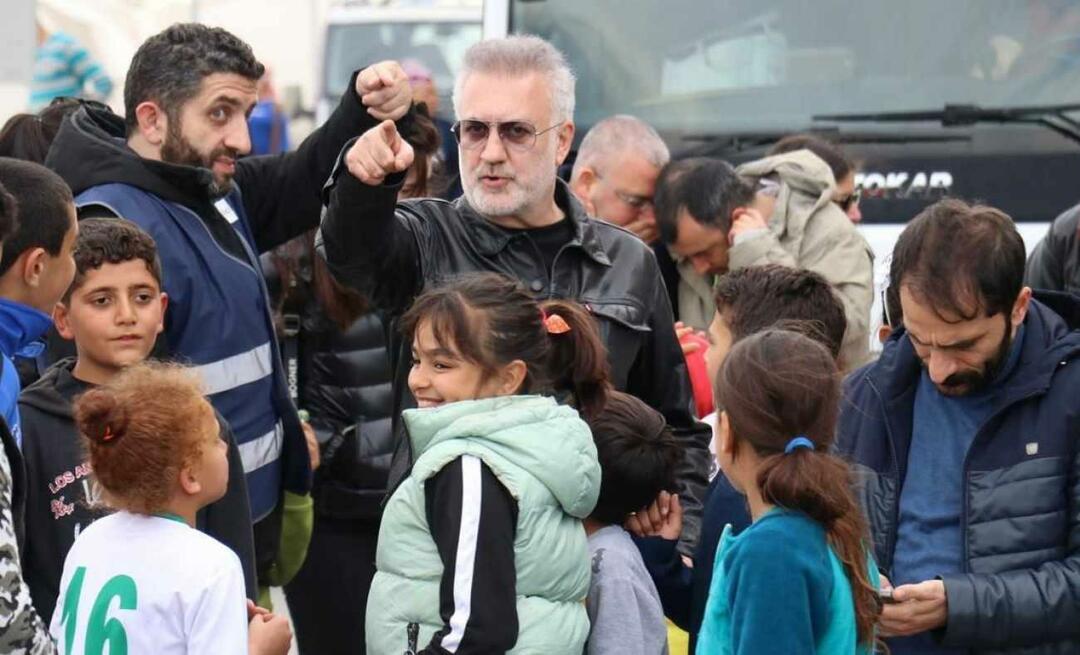 Tamer, que foi para a área do terremoto, se encontrou com crianças de Karadağ! 