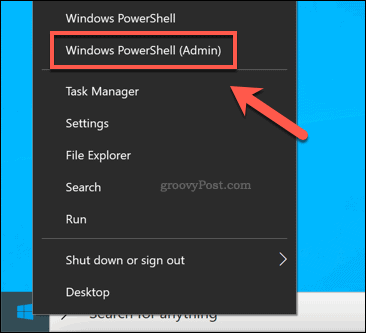 Iniciando uma janela do Windows PowerShell