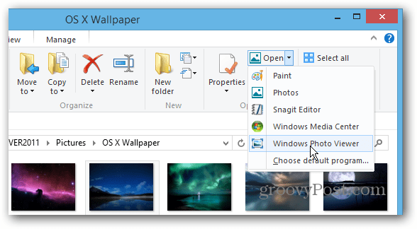 Escolha o programa Windows Explorer