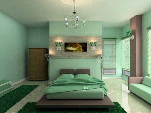Água verde moda em decoração de casa