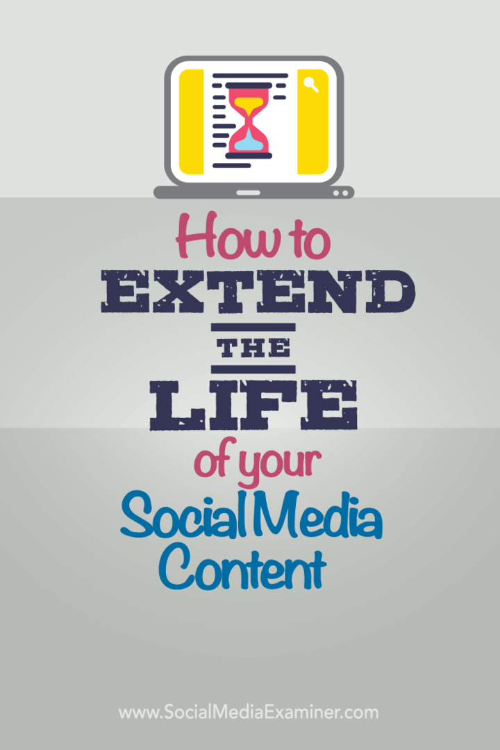 como estender a vida do seu conteúdo de mídia social