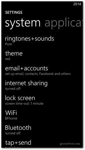 Windows Phone 8 personalizar configurações da tela de bloqueio