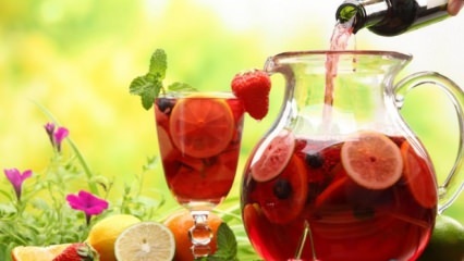 Receita de chá frio de frutas vermelhas
