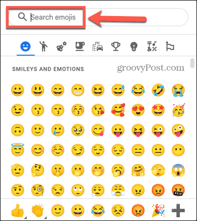 pesquisar emojis no google docs
