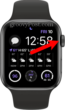 Pressione a coroa digital no Apple Watch