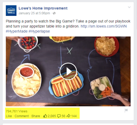 baixa postagem de vídeo de melhorias para a casa no Facebook