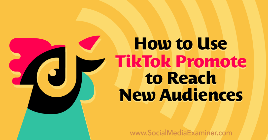 Como usar o TikTok Promover para alcançar novos públicos no examinador de mídia social.