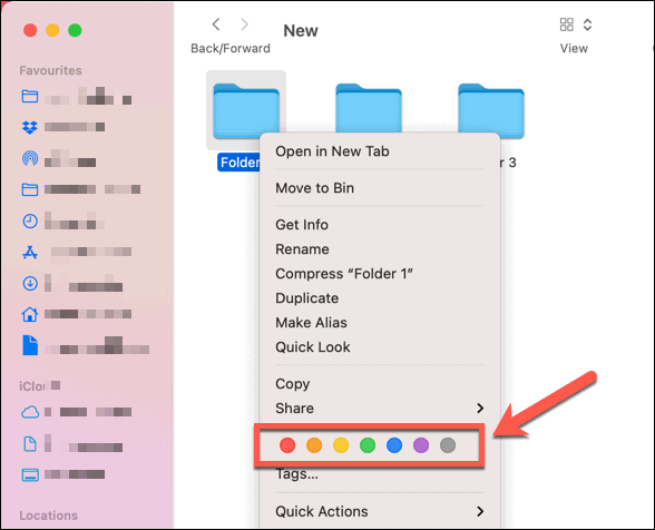 Definir uma marca de cor padrão para uma pasta no Mac