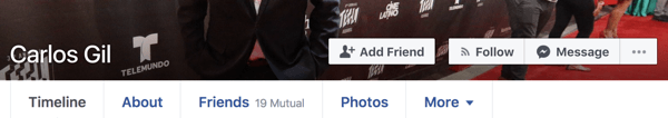 As pessoas podem seguir postagens públicas em seu perfil pessoal do Facebook.