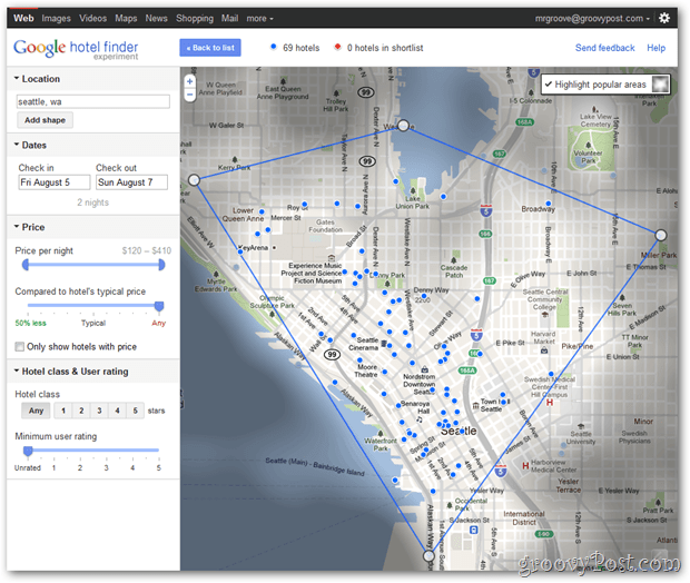 Google lança Hotel Finder