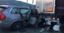 Seu veículo colidiu com um caminhão: Tan Taşçı sofreu um acidente de trânsito