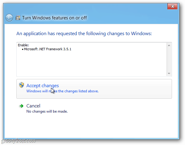 aceitar alterações no microsoft.net framework 3.5.1