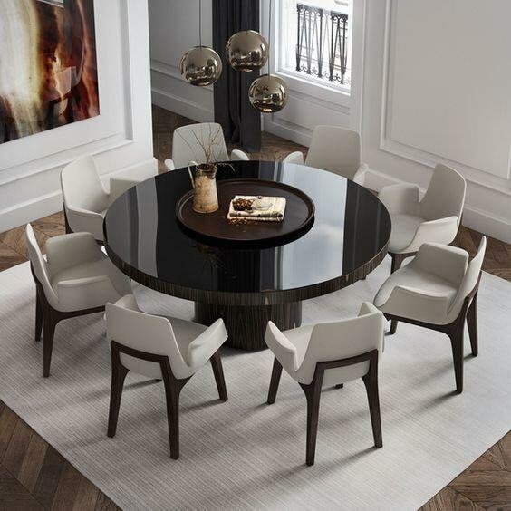 mesa de jantar redonda