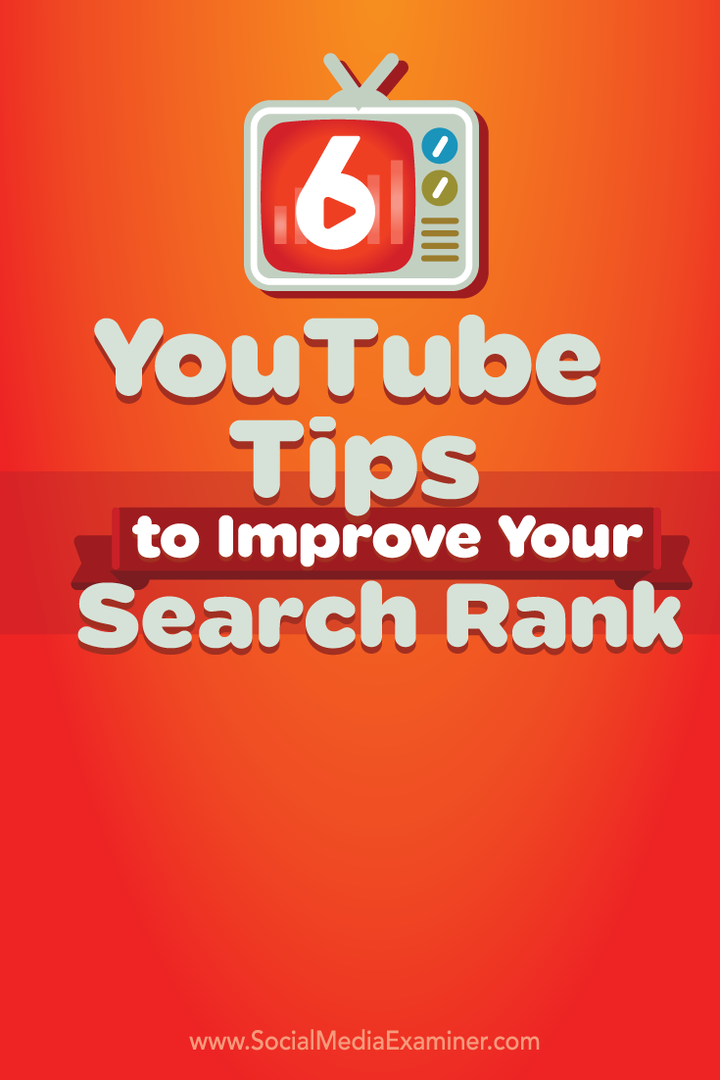 seis dicas para melhorar a classificação de pesquisa do youtube