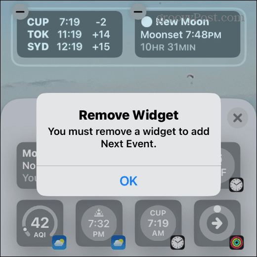 remover erro do widget