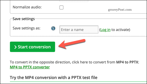 Converter um arquivo PPTX em vídeo usando um serviço online