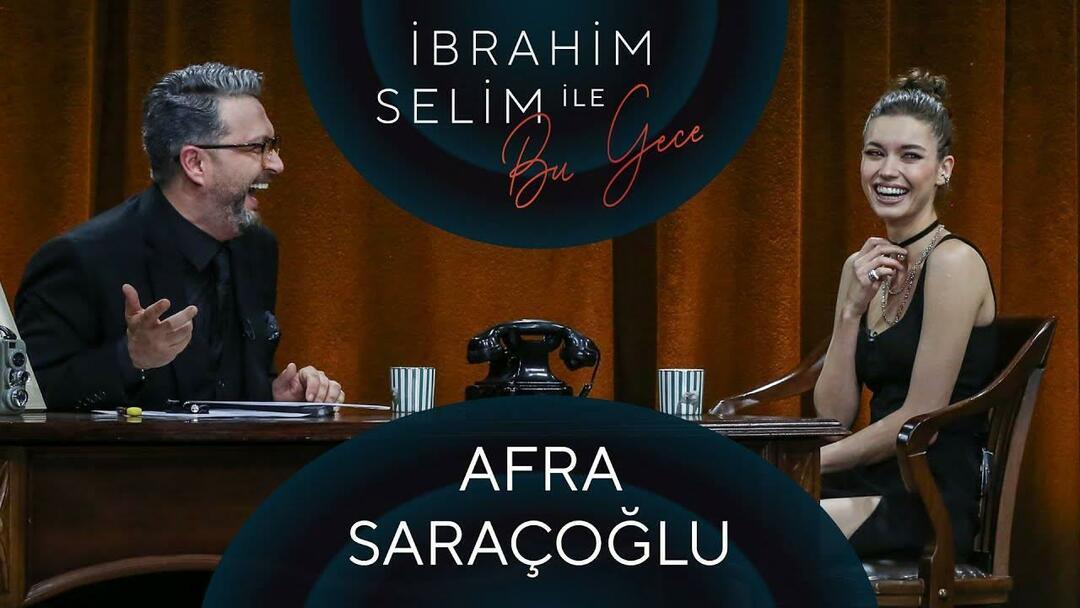 Programa desta noite com Afra Saraçoğlu İbrahim Selim