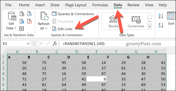 Editando links no Excel