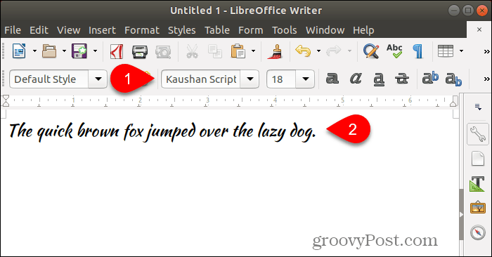 Usando nova fonte no LibreOffice Writer