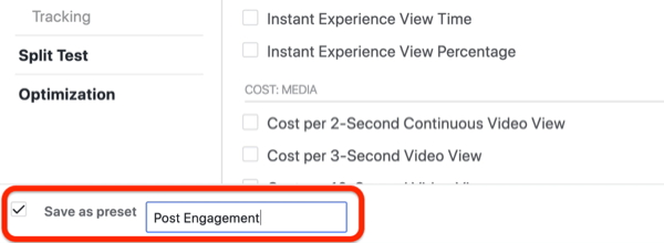 criar relatório personalizado de progresso de lead no Facebook Ads Manager, etapa 5