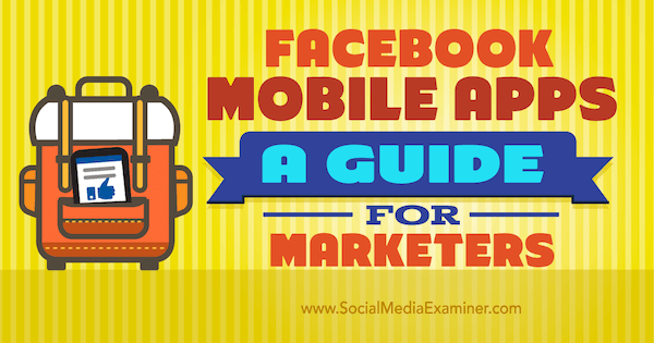gerencie o marketing com os aplicativos móveis do Facebook