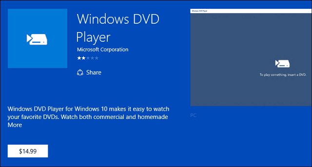 Aplicativo Windows DVD Player
