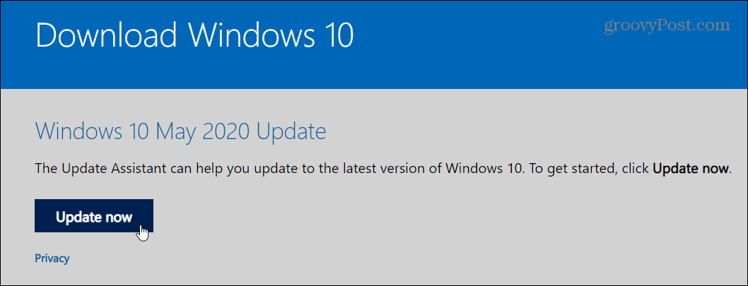 Como atualizar para o Windows 10 May 2020 Update com o Update Assistant