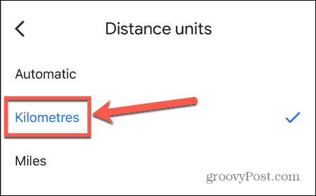 google maps escolha km