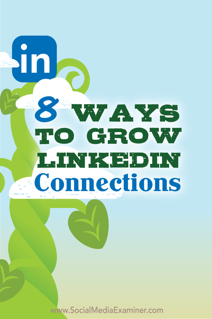 oito maneiras de aumentar as conexões do LinkedIn
