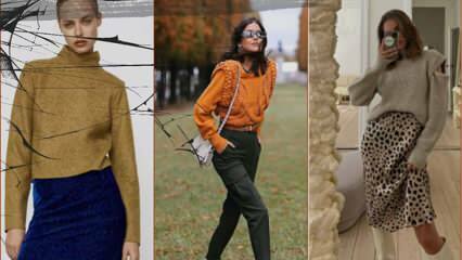 Tendência em ascensão: moletons e pulôveres amassados ​​Lindos modelos de suéteres com enchimento